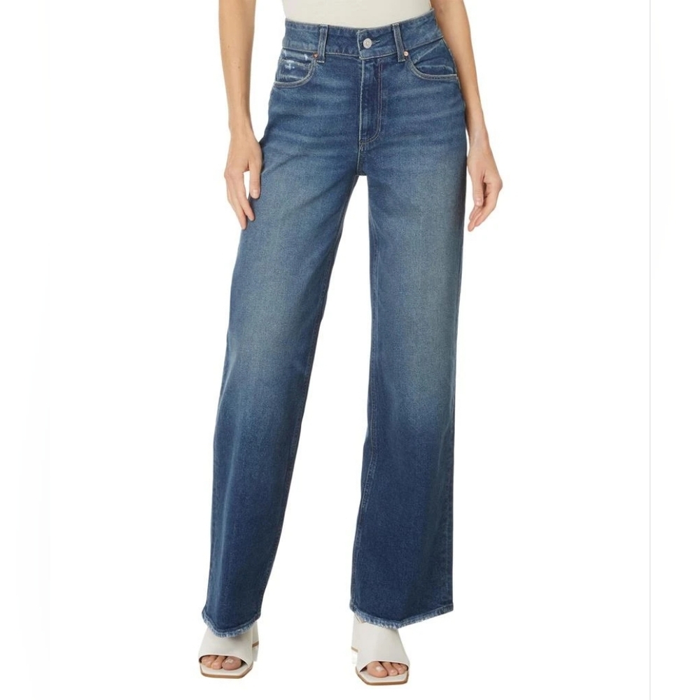 PAIGE DENIM Sasha Wide Leg Jeans in Lovejoy Distressed Size 29